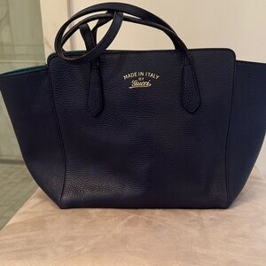 Gucci Dark Blue Leather Tote